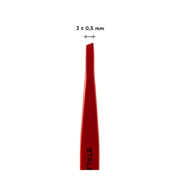 STALEKS PRO EXPERT 11 TYPE 4 &mdash; Професійний пінцет для брів (вузькі скошені кромки) Red 28845556 фото