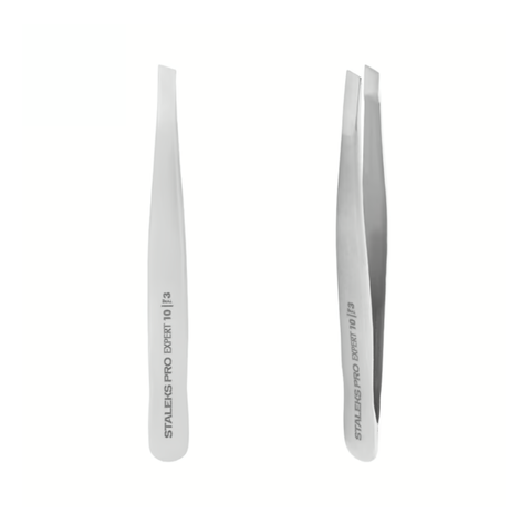 STALEKS PRO EXPERT 10 TYPE 3 &mdash; Професійний пінцет для брів (широкі скошені кромки) 58745558 фото