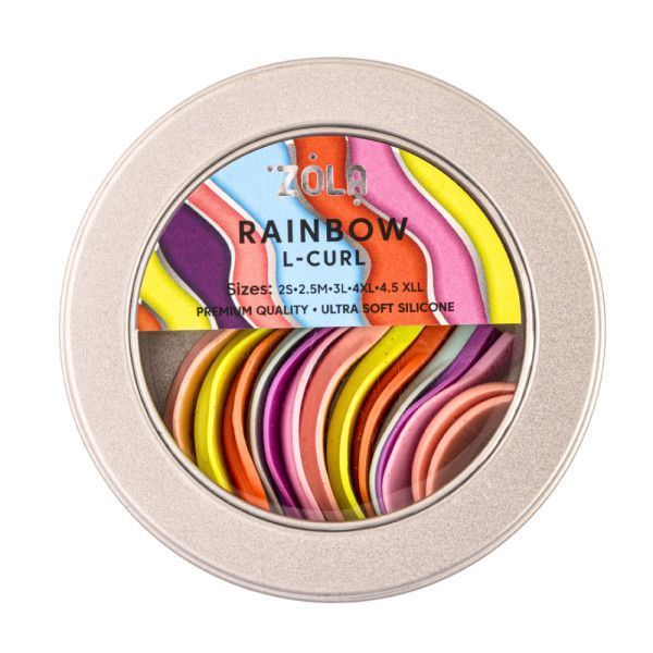 ZOLA Валики для ламінування Rainbow L-Curl (2S, 2.5M, 3L, 4XL, 4.5XLL)  05127 фото
