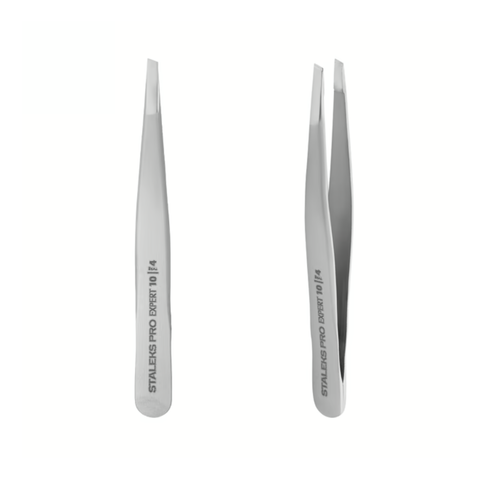 STALEKS PRO EXPERT 10 TYPE 4 &mdash; Професійний пінцет для брів (вузькі скошені кромки) 185635886 фото